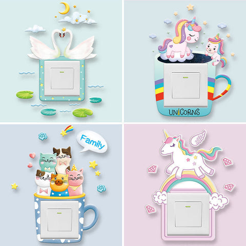 3D Cartoon Switch Sticker