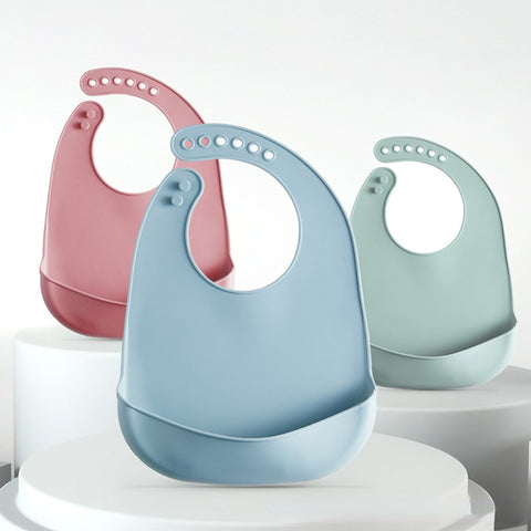 Adjustable Waterproof Soft Siliocone Baby Bib