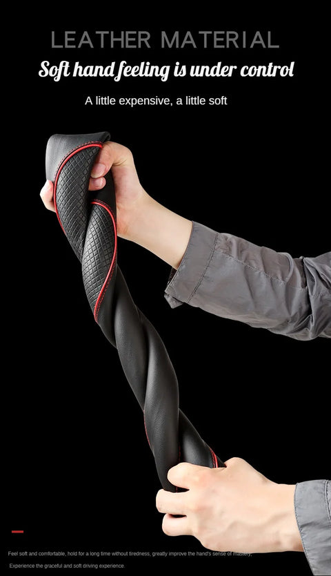 Leather Steering Wheel Cover
