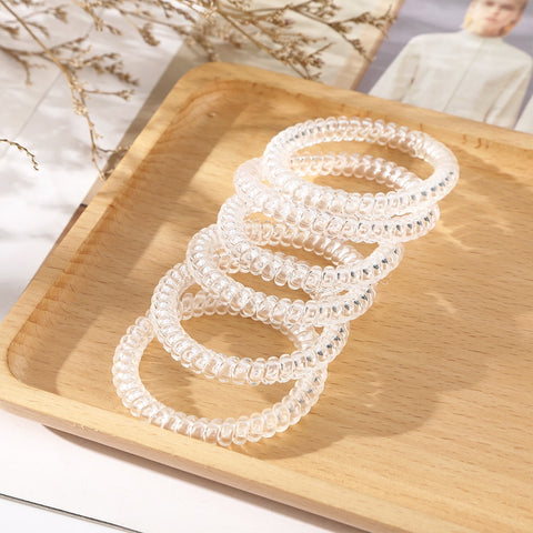 6PCS Spiral Hair Ties