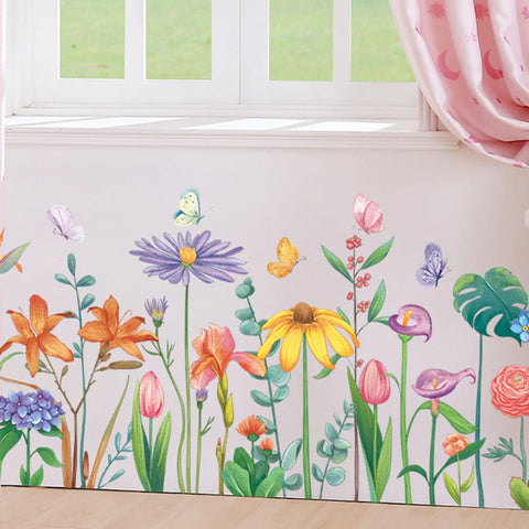 Colorful Flowers Wall Sticker