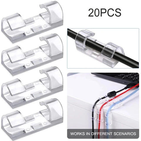 20PCS 3 Sizes Cable Clips Organizer