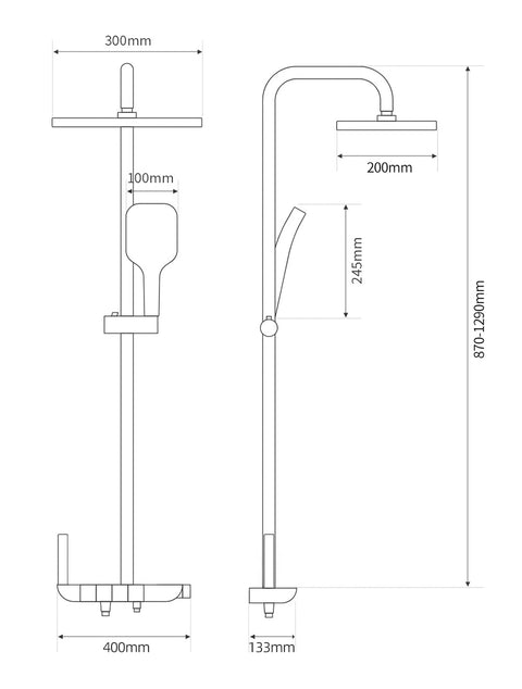 LED Digital Rainfall Shower