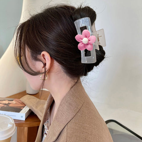 40 Styles Plush Synthetic Fabric Flower Hair Claw