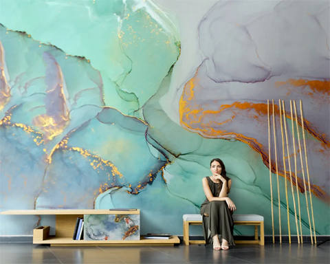 Self-Adhesive Canvas 3D Marble Wall Paper