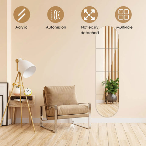 4 PCS Dura Mirror Stickers