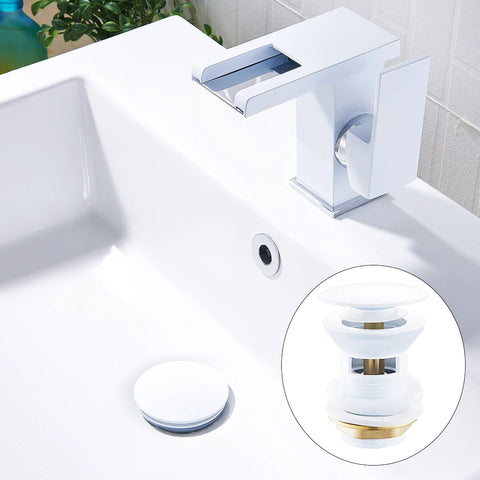 White Sink Drain Stopper