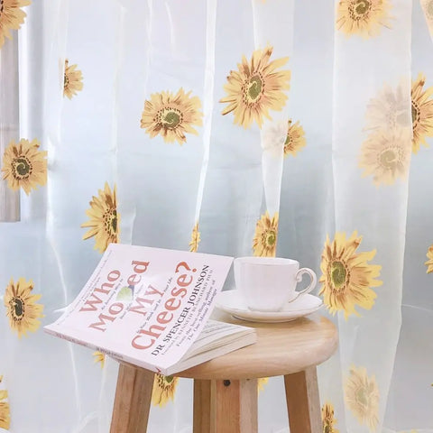 Sunflower Window Drape Curtain Liner