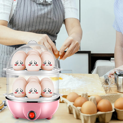 Double Layer Egg Cooker Steamer - US Plug