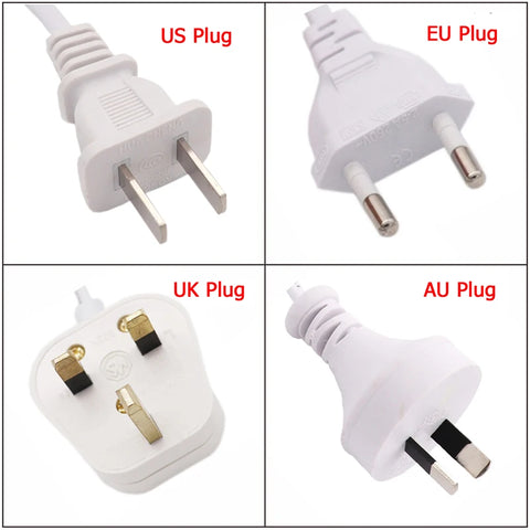Lamp Adapter Extension Cord US EU UK AU Plug