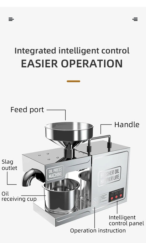 Stainless Steel Hydraulic Oil Press