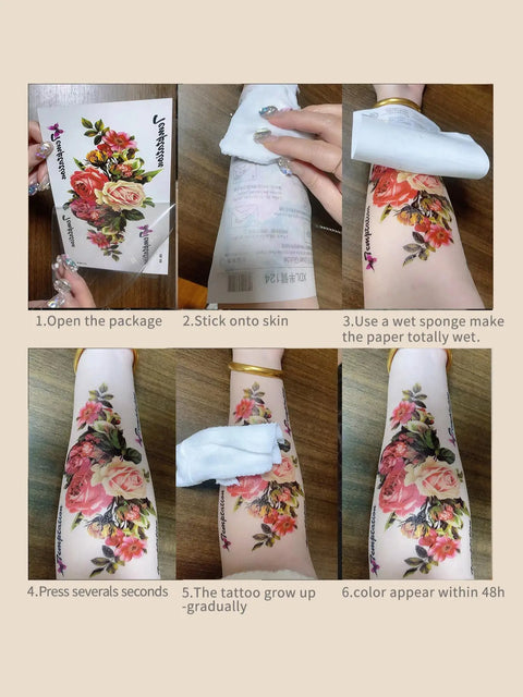 Flower Plum Blossom Tattoo Sticker