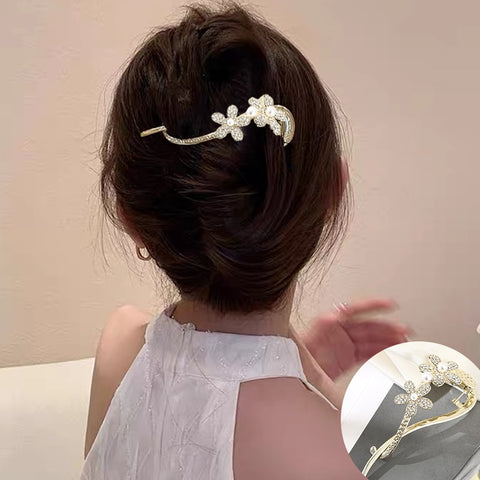 Elegant Rhinestone Metal Hair Pin