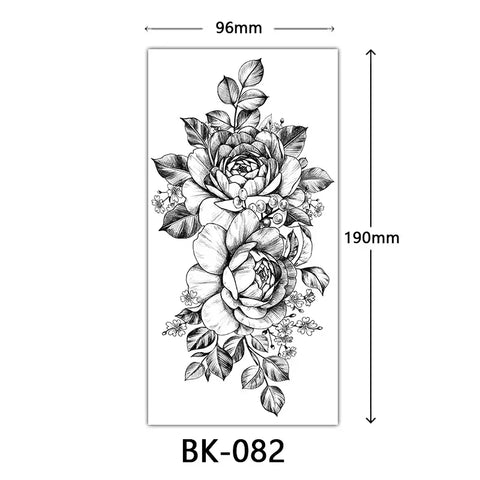 Waterproof Flower Temporary Tattoos