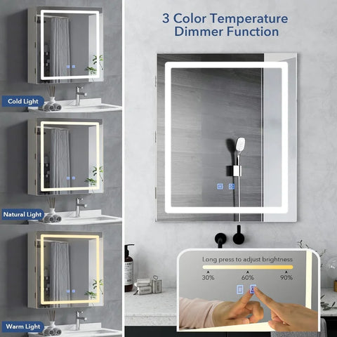 Touch LED Mirror Storage Cabinet