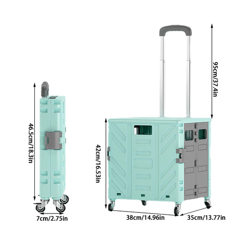 75L Portable Shopping Cart Trolley