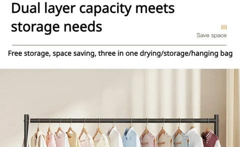 Movable Clothes Drying Rack