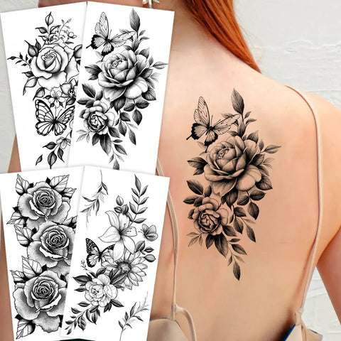 Waterproof Flower Temporary Tattoos