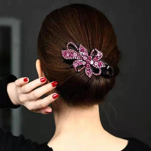 Rhinestone Flower Hair Clip
