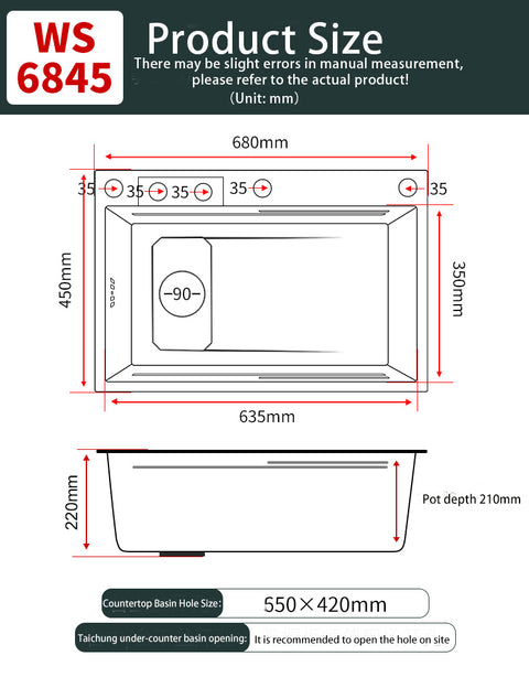 Digital Stainless Steel Kitchen Waterfall Sink