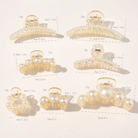 Pearls Hair Claw Clip