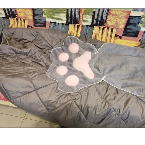 Cat Paw Pillow Blanket