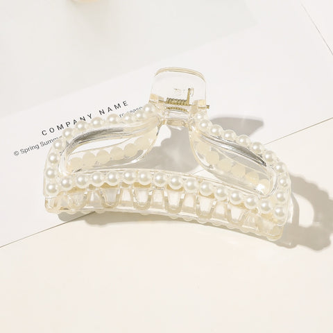 Pearls Hair Claw Clip