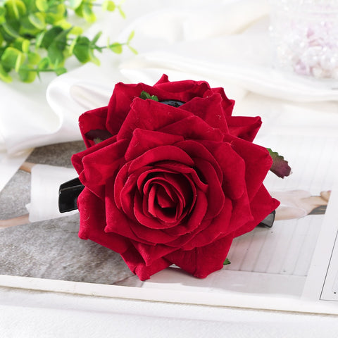 40 Styles Plush Synthetic Fabric Flower Hair Claw