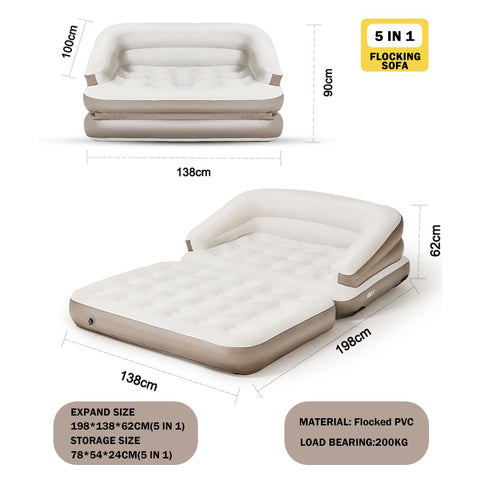 2-In-1 Inflatable Mattress Sofa