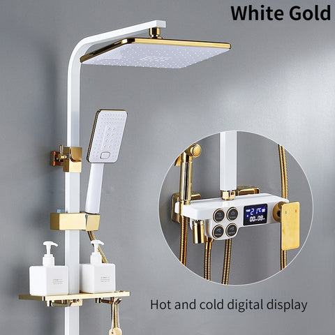 Smart Black Gold Shower Set