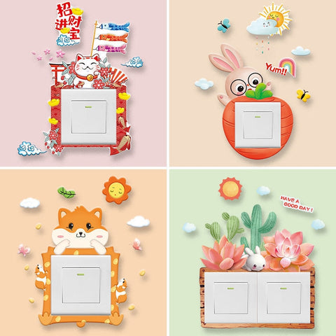3D Cartoon Switch Sticker