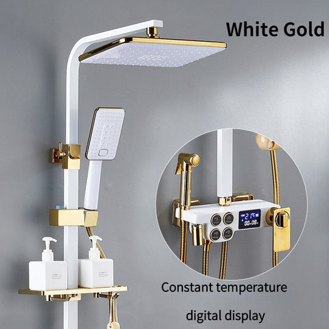 Smart Black Gold Shower Set