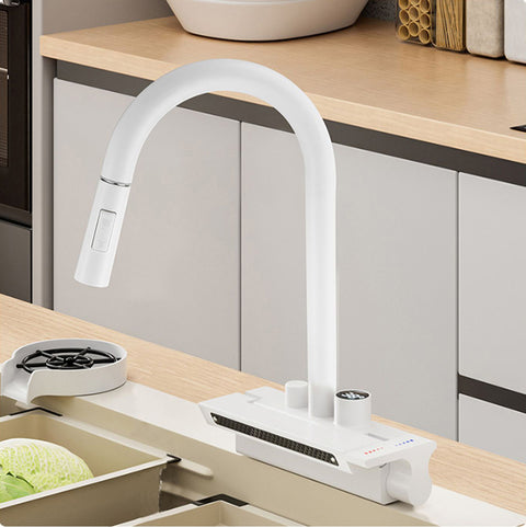 Digital Display Smart Waterfall Faucet
