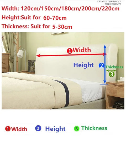 Velvet Soft Bed Headboard Cover