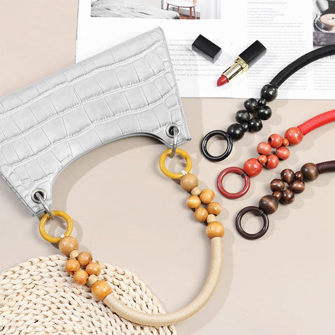 Wooden Bead Rope Bag Strap