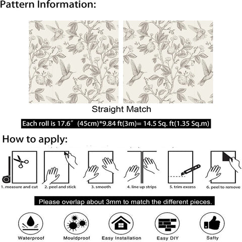 Ink Birds Adhesive Wallpaper