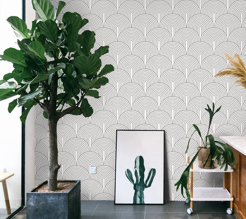 Canvas Rainbow Peel and Stick Wallpaper