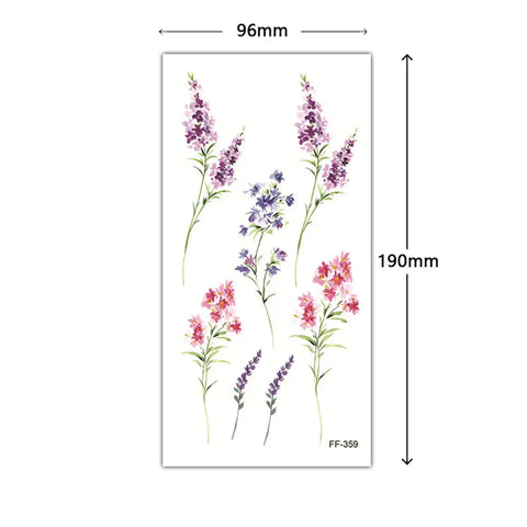 Color Flower Tattoo Sticker