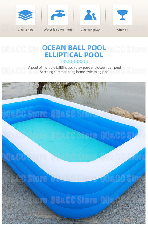 3M/2.6/2M Large Inflatable Swimming Pool