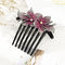 Rhinestone Flower Hair Comb