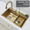 Stainless Steel Gold Knife Rack Waterfall Kitchen Sink