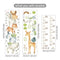 3PC Cartoon Animal Height Ruler Wall Stickers