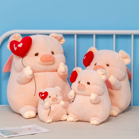 Kawaii Angel Pig Plush Doll