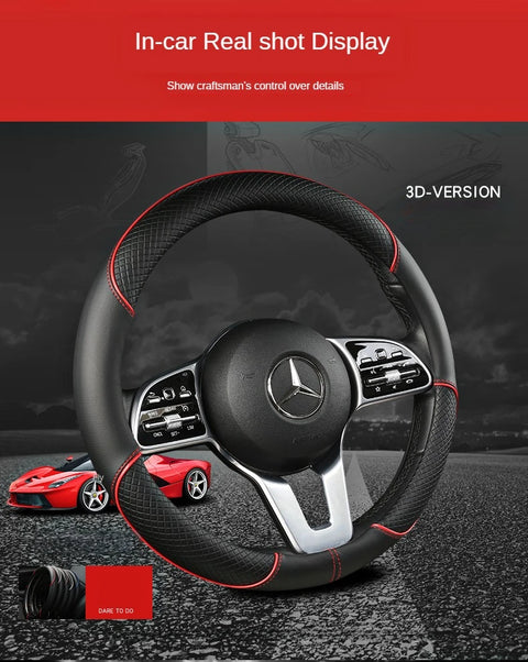 Leather Steering Wheel Cover