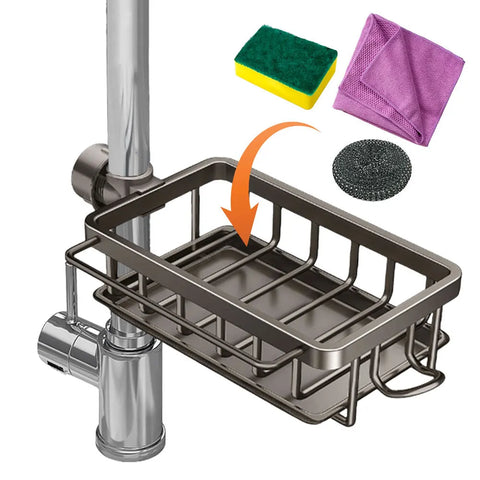 Kitchen Sink Faucet Organizer Sponge Rack