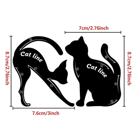 2PCS Cat Eye Liner Makeup Stencil