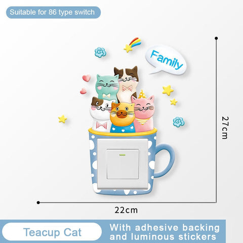 3D Cartoon Switch Sticker