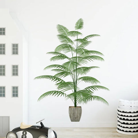 Waterproof Green Plant Pot Wall Sticker