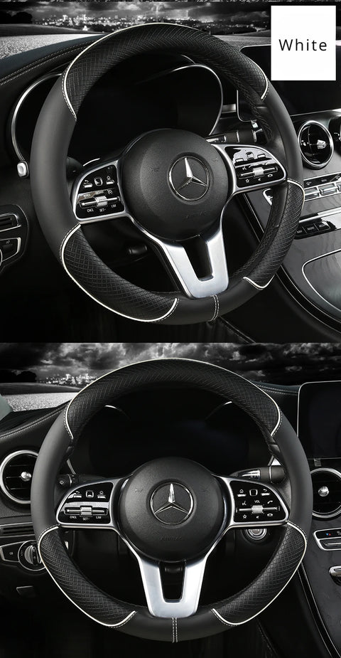 Leather Steering Wheel Cover