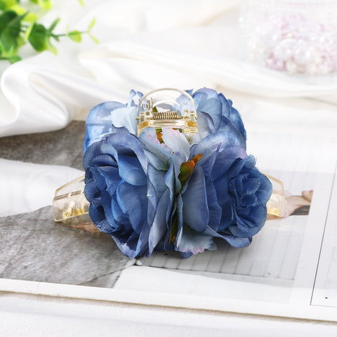 40 Styles Plush Synthetic Fabric Flower Hair Claw